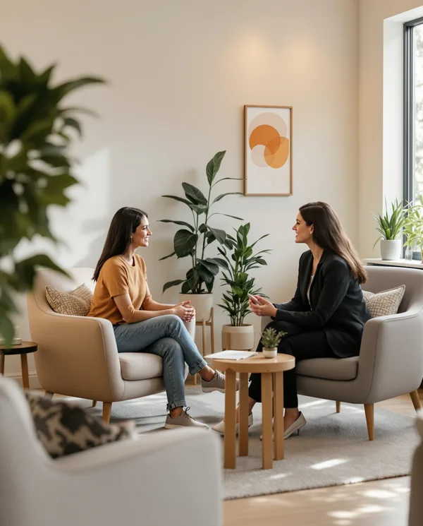 One-on-one clinical therapy session